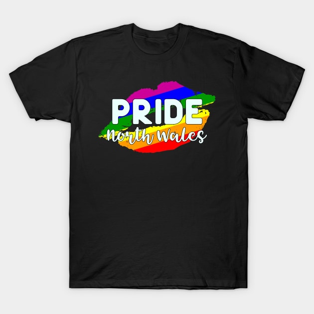 Pride North Wales with Rainbow Kiss T-Shirt by tropicalteesshop